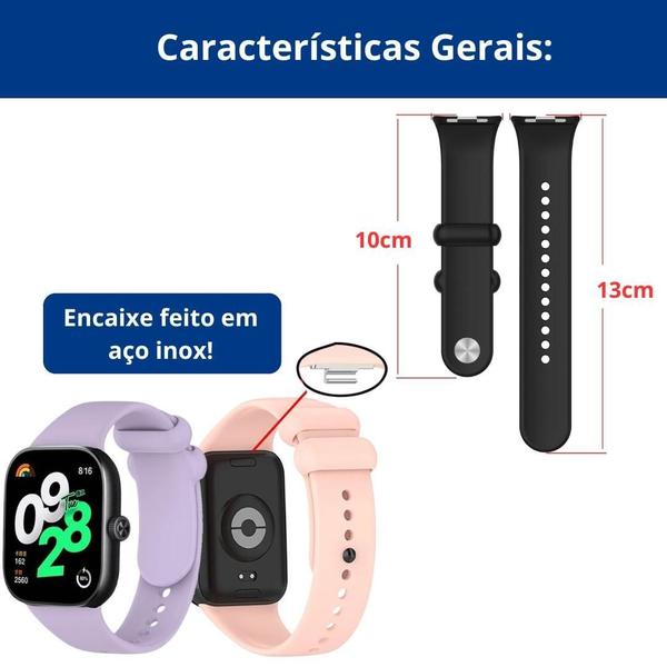 Imagem de Pulseira De Silicone + Pelicula 3D Para Xiaomi Redmi Watch 4