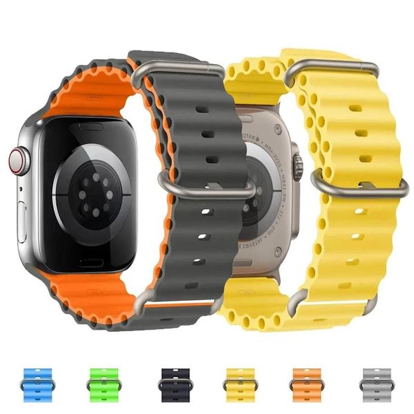 Imagem de Pulseira Esportiva de Silicone para Apple Watch - 38mm, 40mm, 41mm, 42mm, 44mm, 45mm e 49mm