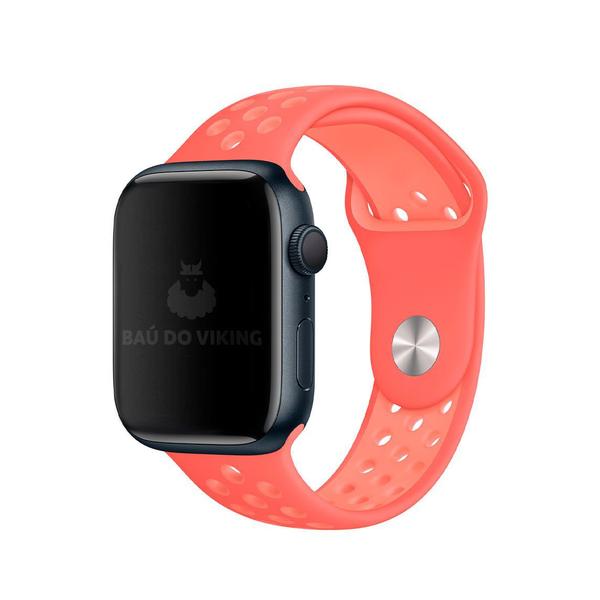 Imagem de Pulseira Esportiva Furos Coral Vivo Compatível c Apple Watch