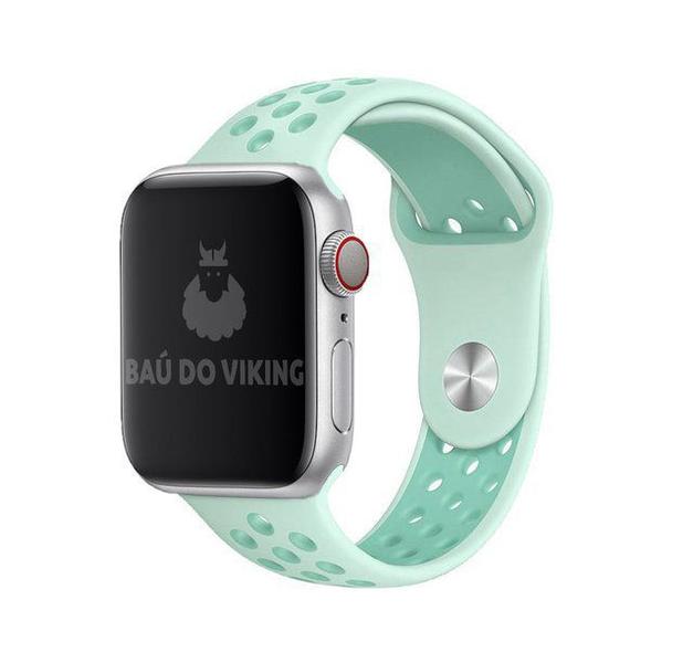 Imagem de Pulseira Furos ML Turquesa Compatível Apple Watch 44mm