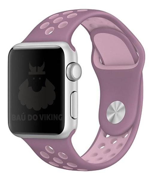 Imagem de Pulseira Furos ML Violeta/Rosa Compatível Apple Watch 44mm