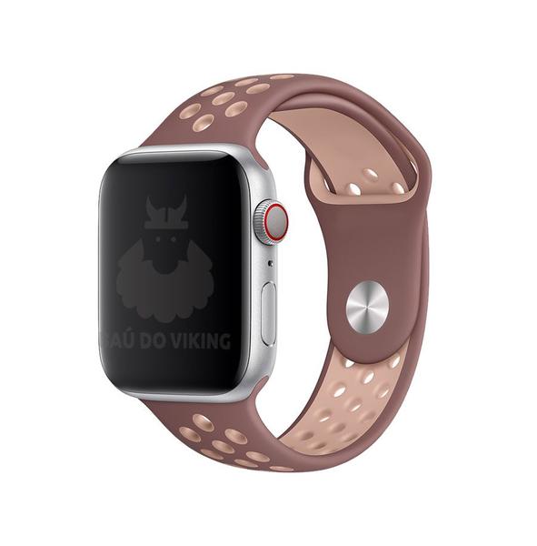 Imagem de Pulseira Furos SM Mauve/Bege Compatível Apple Watch 40mm