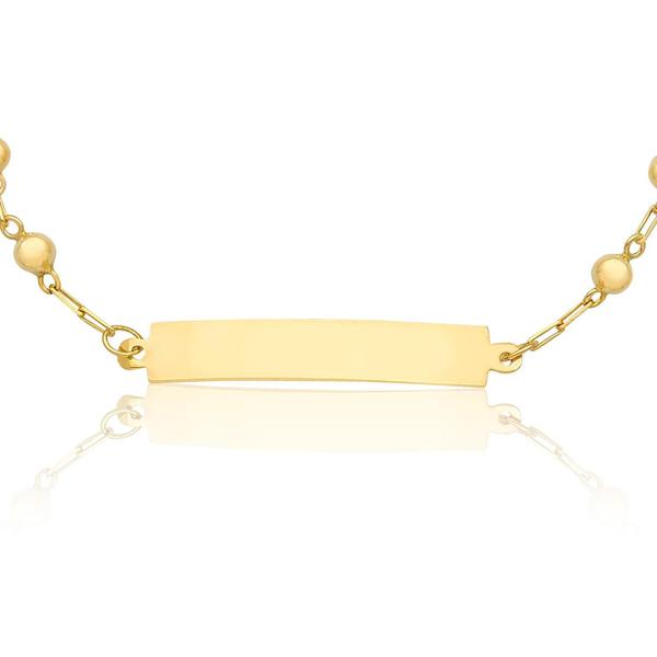 Imagem de Pulseira Infantil Personalizável em Ouro Amarelo - 13CM