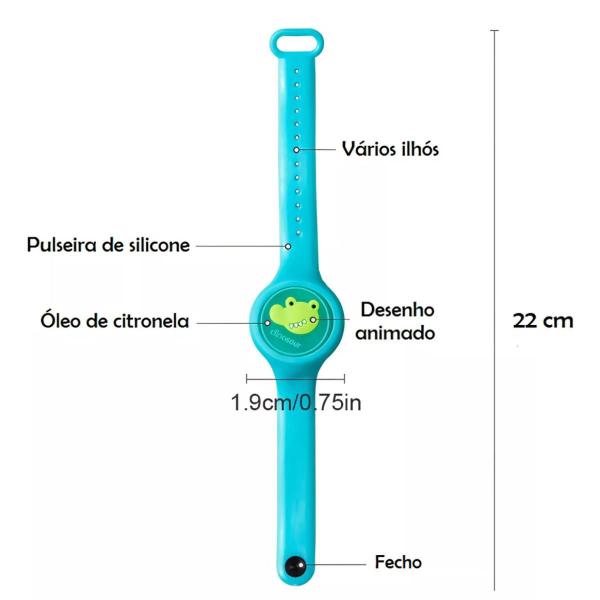 Imagem de Pulseira Infantil Repelente Anti-Mosquito à Prova d'Água