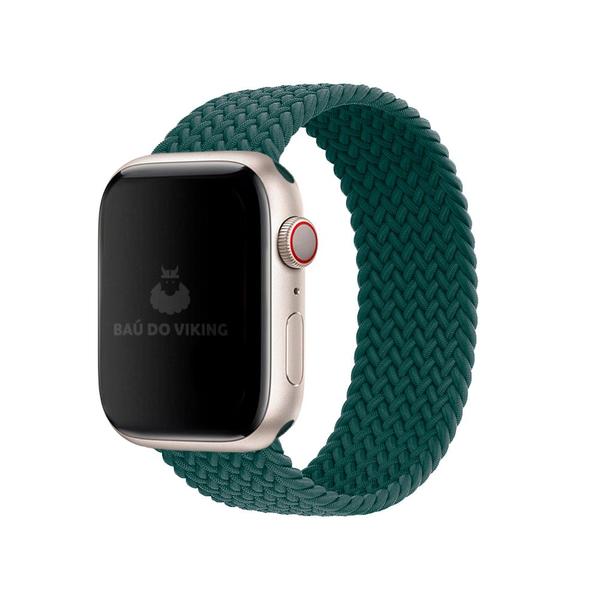 Imagem de Pulseira Loop Solo Trançada Verde Floresta Compatível Com Apple Watch