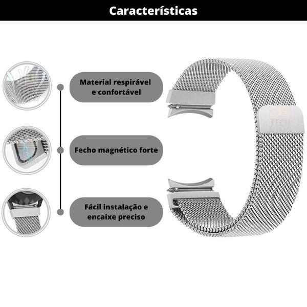 Imagem de Pulseira Metálica Em Inox Para Watch6 Classic 47Mm Sm-R965