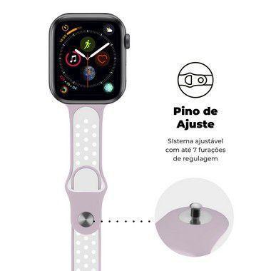 Imagem de Pulseira para Apple Watch 38mm/40mm - Armor Running - Rosa e Branco - Gshield