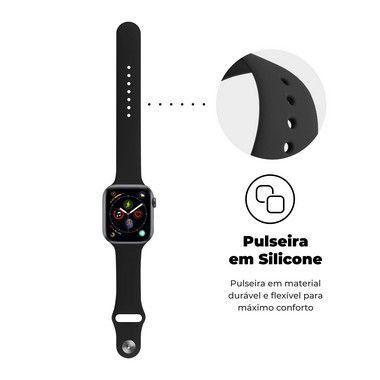 Imagem de Pulseira Para Apple Watch 38mm / 40mm Ultra Fit - Preta - Gshield