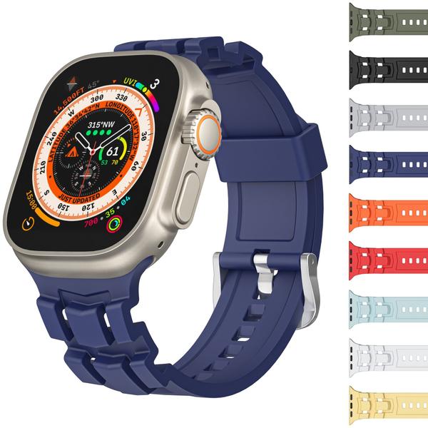 Imagem de Pulseira para Apple Watch 42mm 44mm 45mm Ultra 49mm Silicone