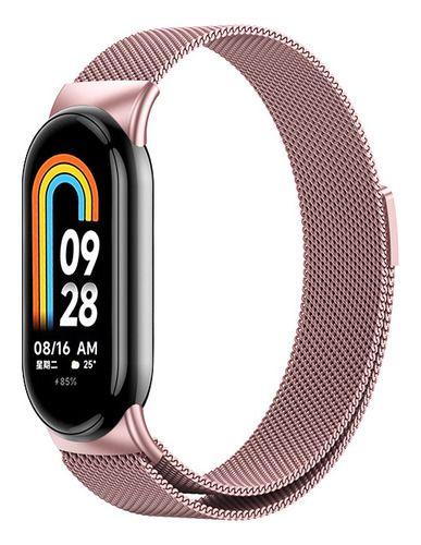 Imagem de Pulseira Para Xiaomi Mi Smart Band 8 Milanesa Metal Aço Inox