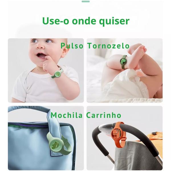 Imagem de Pulseira Repelente Relógio Proteção Citronela Anti Mosquito