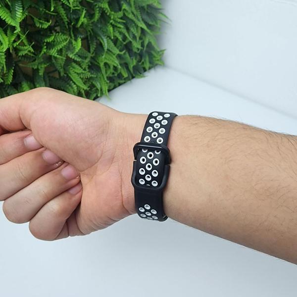 Imagem de Pulseira Silicone Bicolor Para Galaxy Fit 2 - Preto e Branco