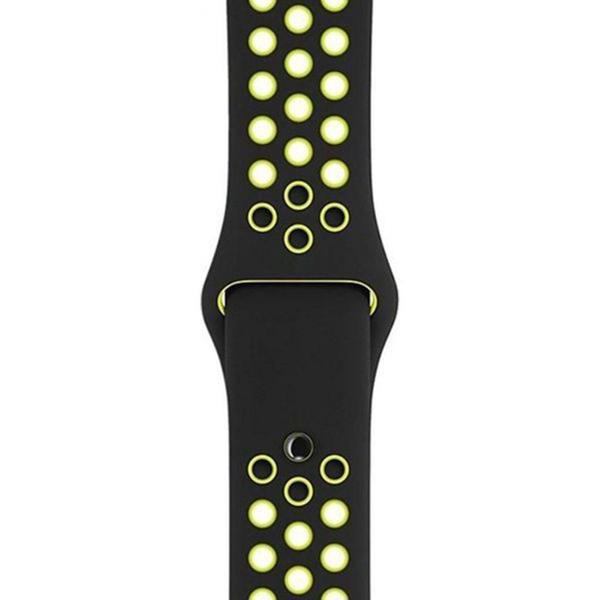 Imagem de Pulseira Silicone Para Smartwatch 42/44Mm Preto E Verde Neon