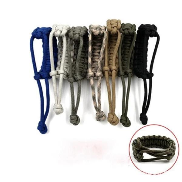 Imagem de Pulseira Tática Paracord Survival Sobrevivência Acampamento