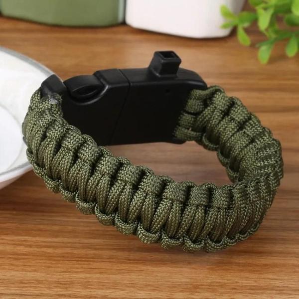 Imagem de Pulseira Unissex De Sobrevivência Paracord Multifuncional, Corda De Emergência Para Acampamento Com