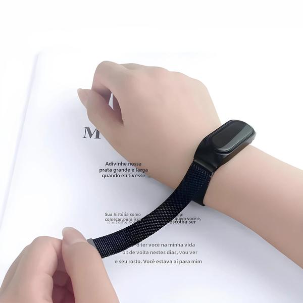 Imagem de Pulseira Xiaomi Mi Band 8 NFC com Loop Milanese - Pulseira Esportiva de Substituição