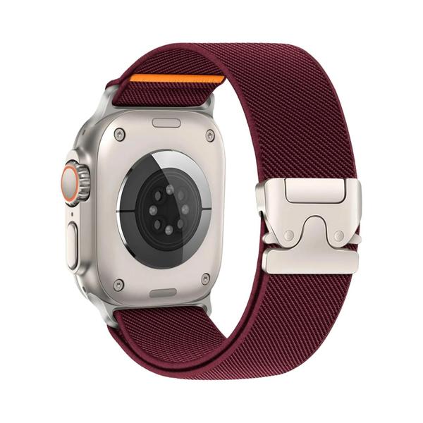 Pulseiras De Nylon Para Apple Watch Ultra 2 3 4 5 6 7 8 9 10 SE, Bracelete Elástico 40mm 42mm 44mm - CRESTED