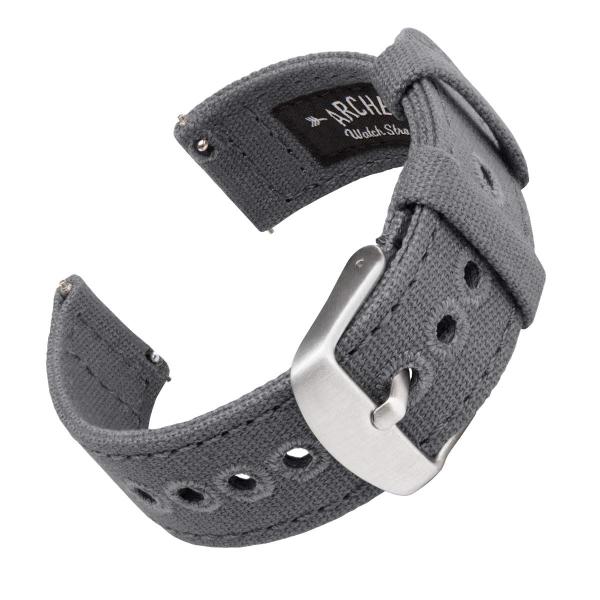 Imagem de Pulseiras de relógio Archer Canvas Quick Release 20 mm cinza ardósia