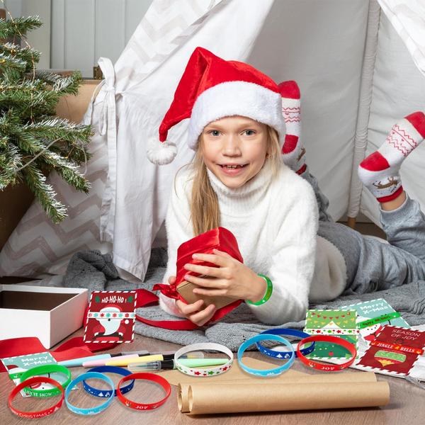 Imagem de Pulseiras de silicone de Natal OumuaMua 50 unidades com etiquetas de Natal