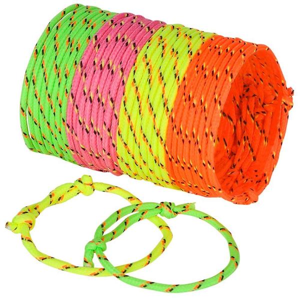 Imagem de Pulseiras Friendship Bedwina Neon Bulk Pack 144 Kids