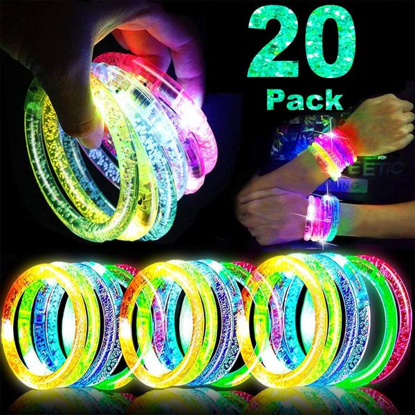 Imagem de Pulseiras Glow Sticks TURNMEON, pacote com 20 lembrancinhas de festa para crianças