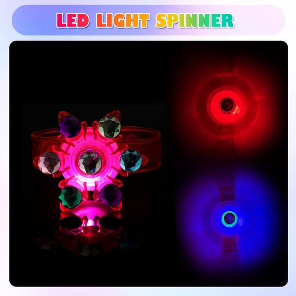 Imagem de Pulseiras Party Favors LED Light Up Fidget Spinner, pacote com 32