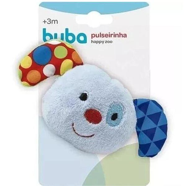 Imagem de Pulseirinha Cachorrinho Azul Happy Zoo Baby Com Chocalho 9828 - Buba