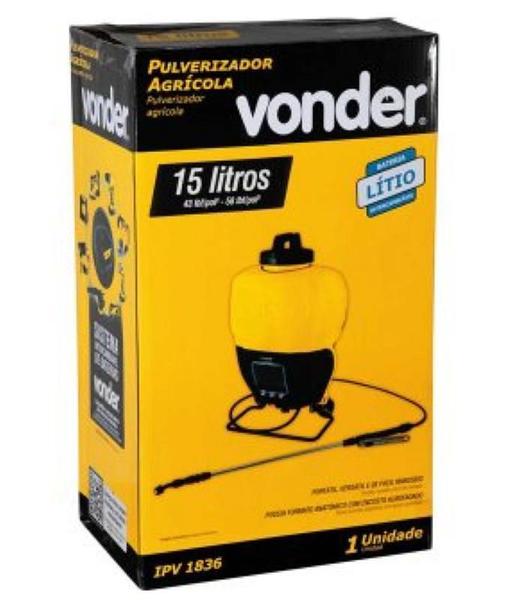 Imagem de Pulverizador Agrícola 15L Ipv 1836 C/2 Baterias 8Ah , Vonder