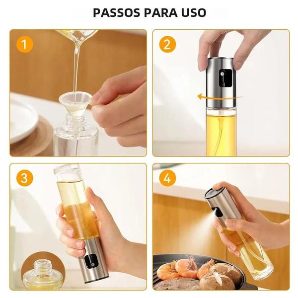 Imagem de Pulverizador de Azeite para Cozinha - Ideal para Saladas, Churrascos e Mais