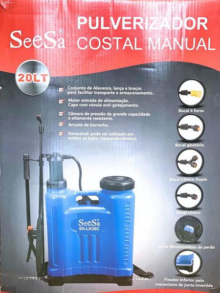 Imagem de Pulverizador De Pressão Costal Manual 20L SX-LK20C - Seesa