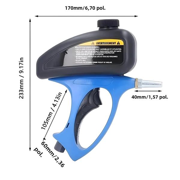 Imagem de Pulverizador de Tinta a Jato de Alta Pressão 90 PSI - Blaster de Gravidade Portátil