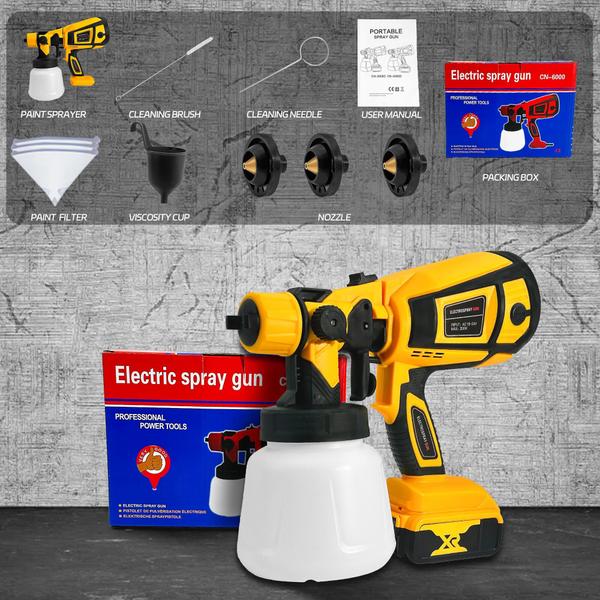 Imagem de Pulverizador de tinta BYCZONE Cordless 600W com bateria DEWALT 20V