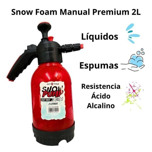 Imagem de Pulverizador e Snow Foam Manual 3 em 1 Snow Pump 2L Sigma