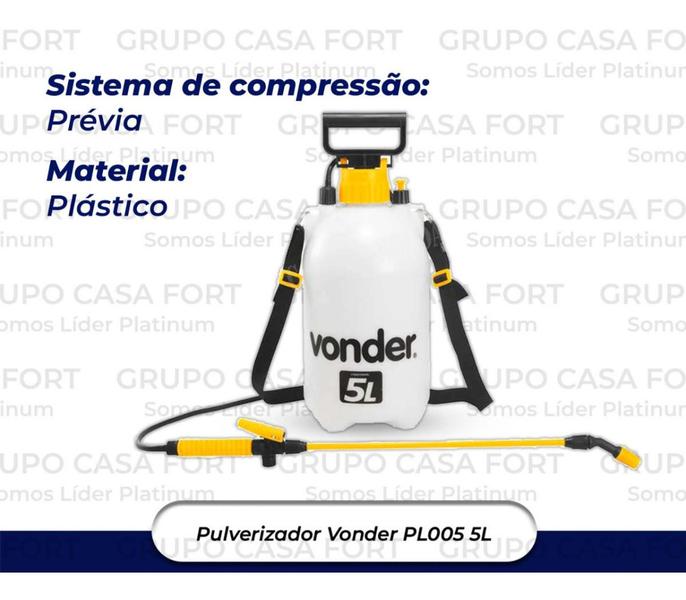 Imagem de Pulverizador Lateral Manual 5 Litros Com Compressão Prévia PL 005