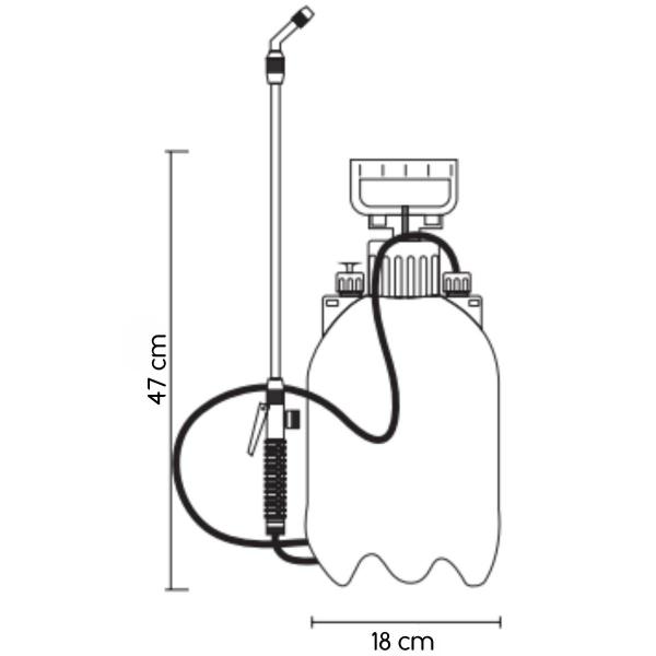 Imagem de Pulverizador Manual Bomba Mangueira e Aspersor (7L) PALISAD