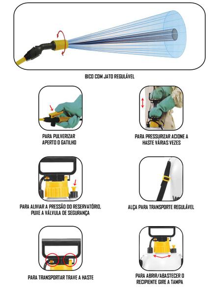 Imagem de Pulverizador Manual de Compressão Prévia 5 Litros PL005 Vonder