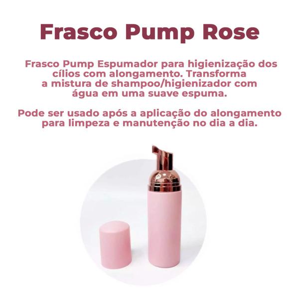 Imagem de  Pump Dosador Espuma Cremosa Charmoso Rose e Dourado