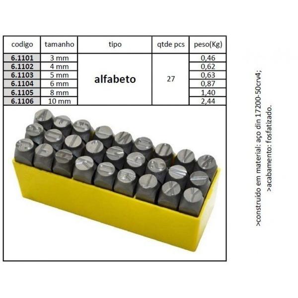 Imagem de Punção Marcador Alfabeto 10 mm 27 Peças - JG TOOLS