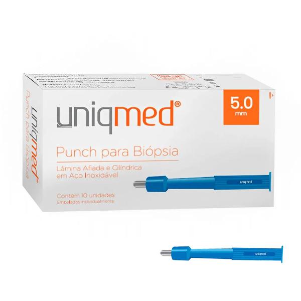 Imagem de Punch Para Biopsia 5.0MM Caixa C/ 10 Unidades UNIQMED