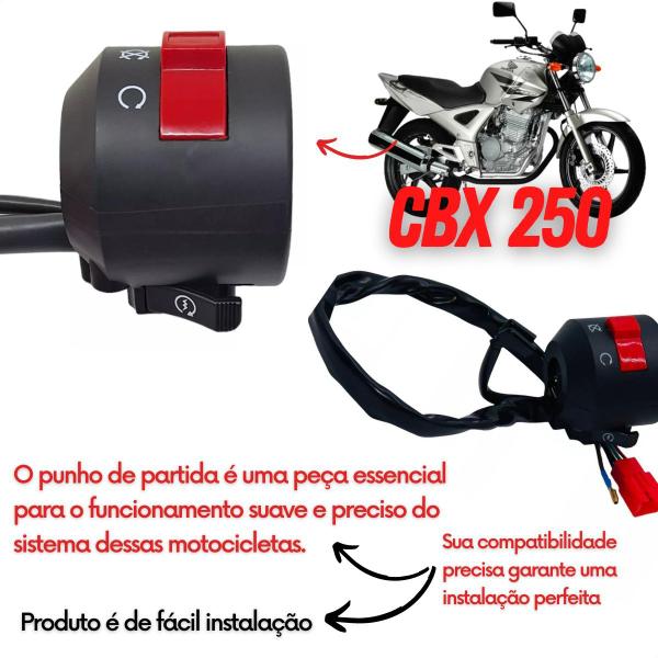 Imagem de Punho Interruptor Partida Cbx 250 Twister 2006 2007 2008