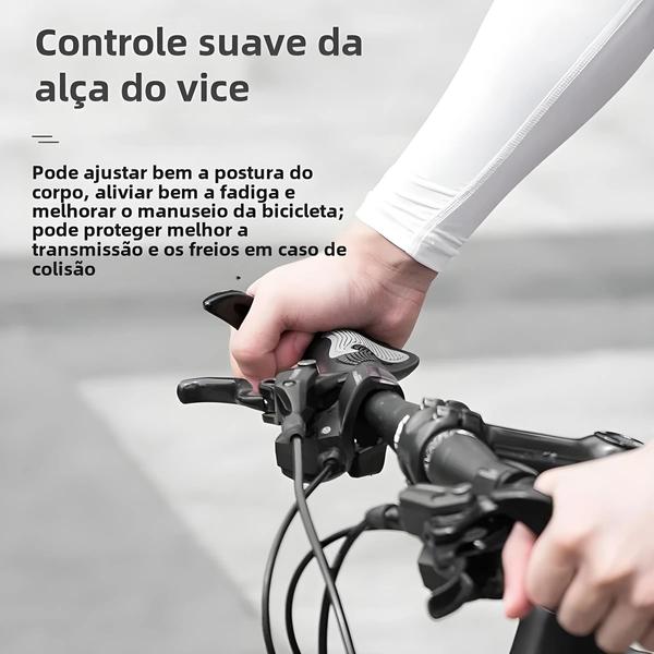 Imagem de Punhos de Borracha para Guidão de Mountain Bike - Anti-Choque, Anti-Poeira, Estilo Chifre de Ovelha