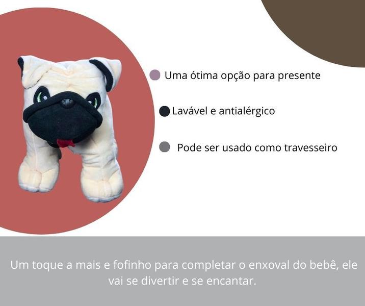 Imagem de Puppet Travesseiro de Bebe Pug Zé - Zip Toys