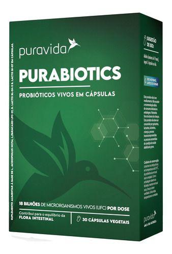 Imagem de Purabiotics Probióticos Vivos 30 Cápsulas Puravida