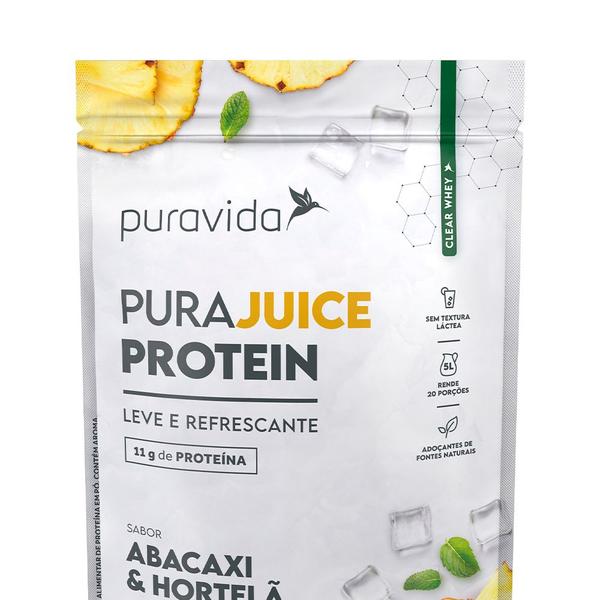 Imagem de Purajuice Protein Puravida (300g) Abacaxi c/ Hortelã