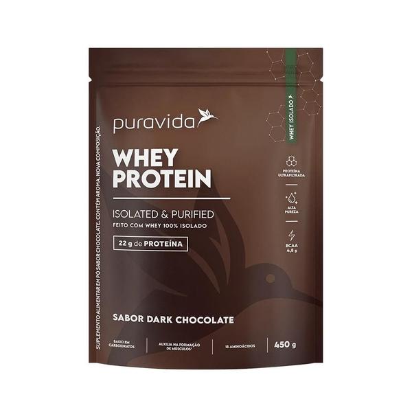 Imagem de Puravida Whey Protein Isolado Dark Chocolate 450g