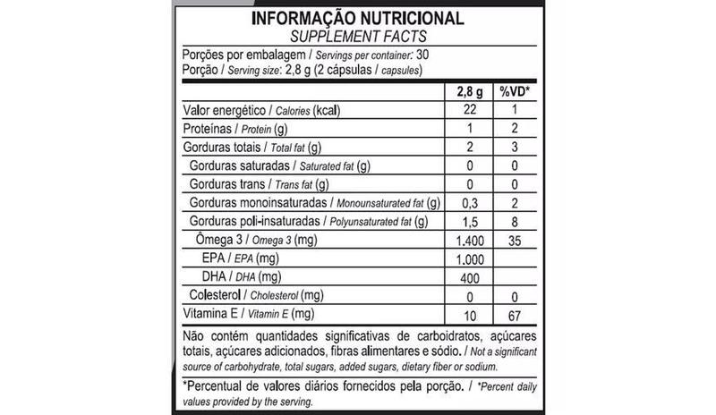 Imagem de Pure Ômega 3 1400mg - Óleo de peixe  Probiótica  60 Cápsulas