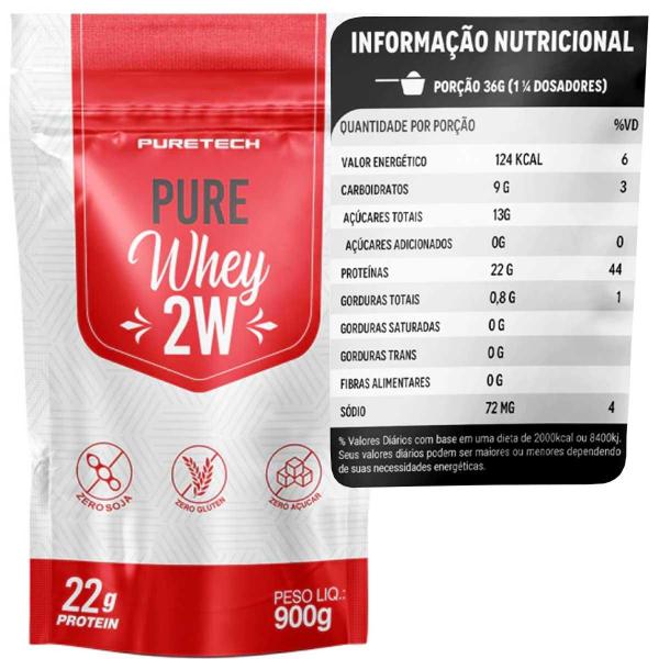 Imagem de Pure Whey 2W Puretech Whey 2W Refil 900G Sabor Cookies Cream