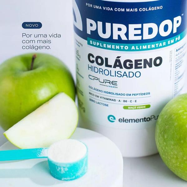 Imagem de Puredop 300g Colágeno Hidrolisado CPURE Elemento Puro - Maçã Verde