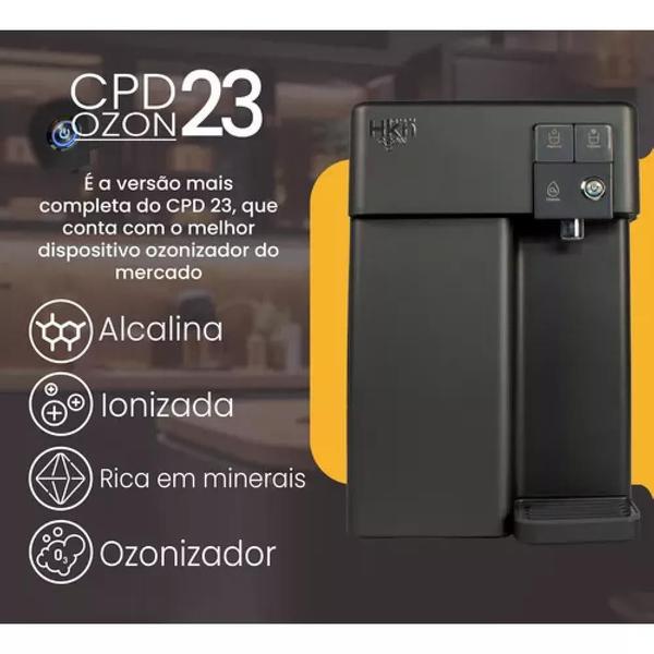 Imagem de Purificador Água Gelada Super Alcalina Ionizada c/ Ozônio CPD 23 Ozon PREMIUM - Hoken