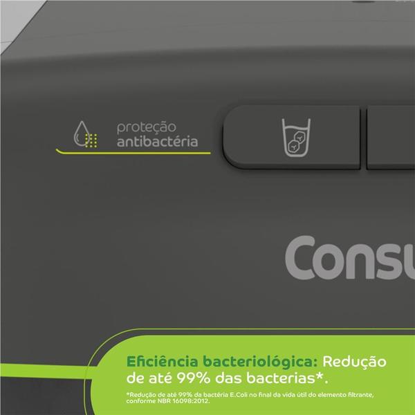 Imagem de Purificador de água Consul Cinza refrigerado, com proteção antibactérias - CPB34AF